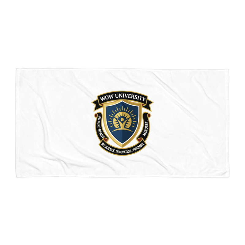 WOWU FutureReadyMindset badge Beach Towel