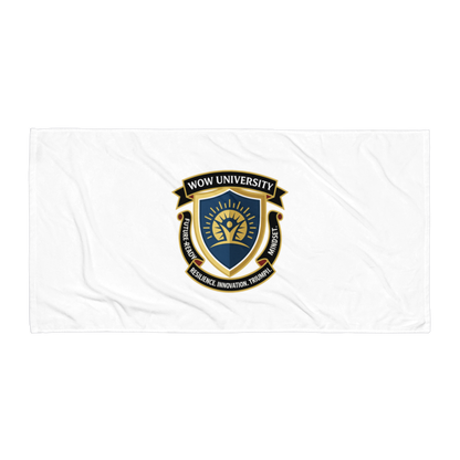 WOW University | WOWU FutureReadyMindset badge | Beach Towel