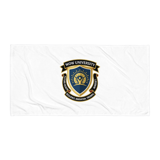 WOW University | WOWU FutureReadyMindset badge | Beach Towel