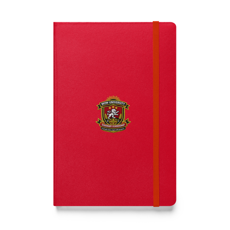 WOWU VisionaryLeadership badge Hardcover Notebook