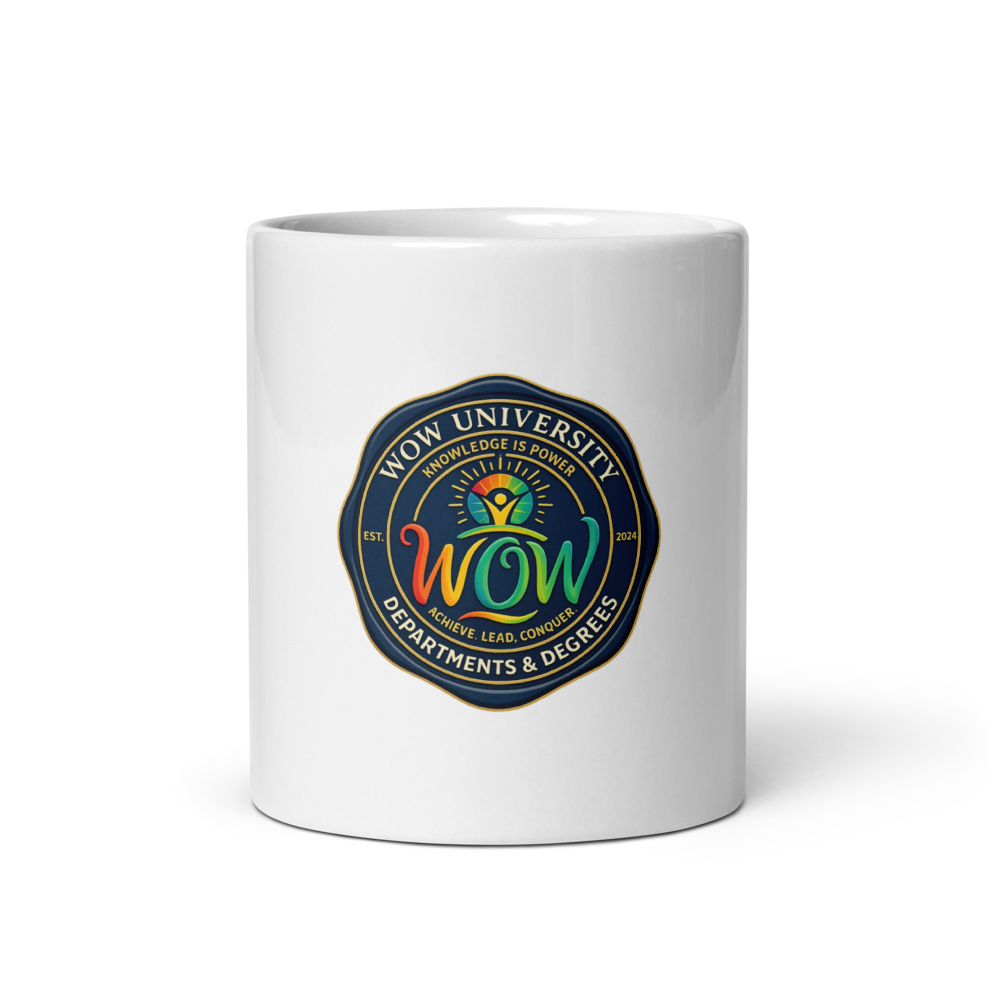WOWU DepartmentsDegrees medallion White Glossy Mug — Front