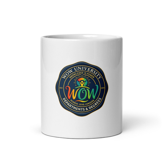 WOWU DepartmentsDegrees medallion White Glossy Mug — Front