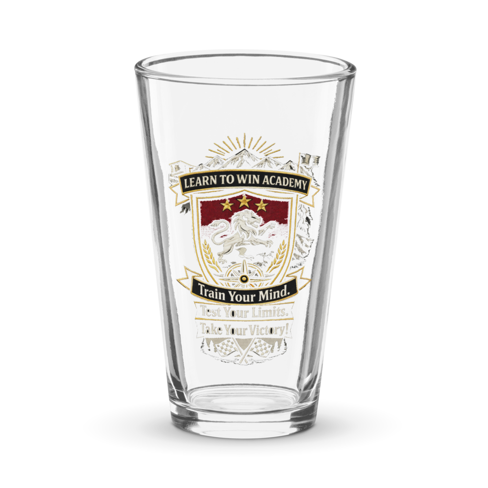 LTW Shield logo Pint Glass — Front