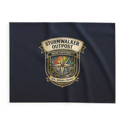 WOW University | Stormwalker Outpost WOWU compass badge | Lightweight Summer Blanket