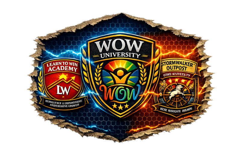Learn To Win Academy — Shield Tee — Back (Gold)