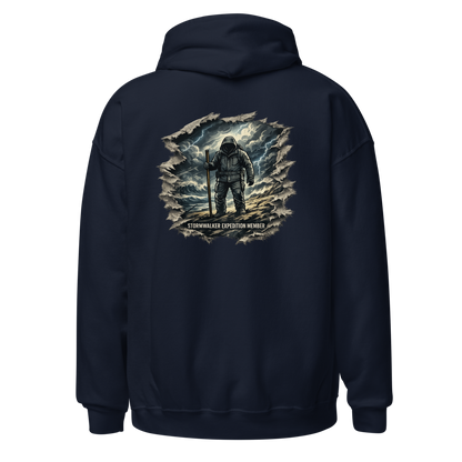 Stormwalker Outpost — Outpost Medallion Hoodie — Back (Navy)