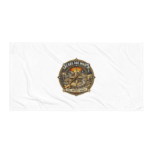 Stormwalker Outpost | Stormwalker ScarsAreMaps medallion | Beach Towel