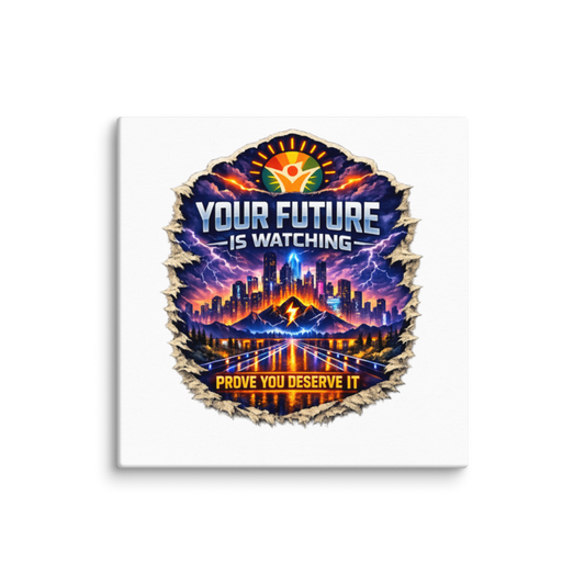 WOW YourFutureIsWatching proveYouDeserveIt Canvas Print