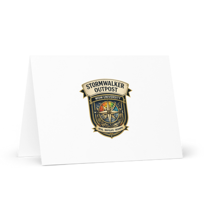 WOW University | Stormwalker Outpost WOWU compass badge | Greeting Card