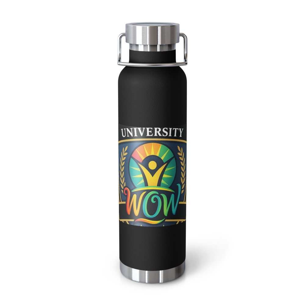 WOWU Core badge Copper Water Bottle — Front