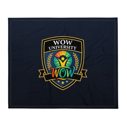 WOW University | WOWU Core badge | Throw Blanket