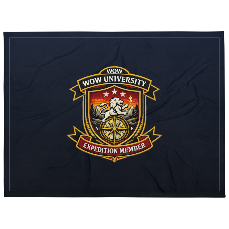 WOW University | WOWU ExpeditionMember badge | Throw Blanket