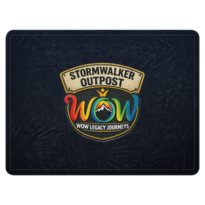 Stormwalker Outpost | Stormwalker Outpost WOW logo | Sublimated Sherpa Blanket