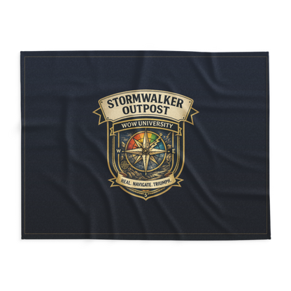 WOW University | Stormwalker Outpost WOWU compass badge | Lightweight Summer Blanket