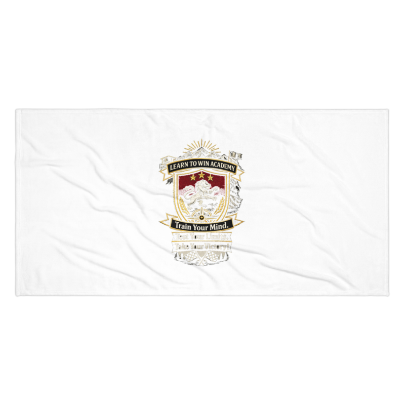 Learn To Win Academy | LTW Shield logo | Beach Towel