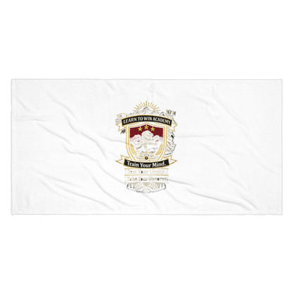Learn To Win Academy | LTW Shield logo | Beach Towel