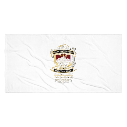 Learn To Win Academy | LTW Shield logo | Beach Towel