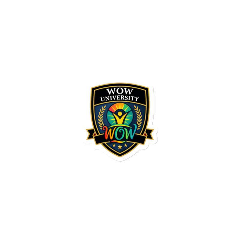 WOW University | WOWU Core badge | Die-Cut Magnet