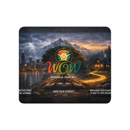 WOW | Withstand Own Win | Sublimated Sherpa Blanket