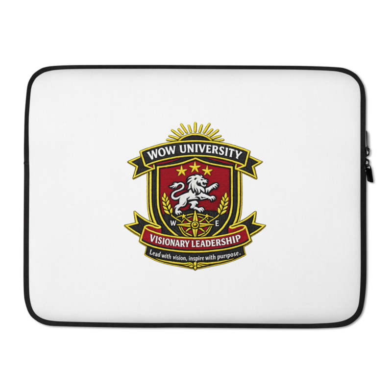 WOW University | WOWU VisionaryLeadership badge | Laptop Sleeve