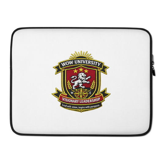 WOW University | WOWU VisionaryLeadership badge | Laptop Sleeve