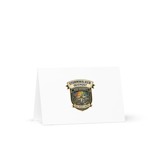 WOW University | Stormwalker Outpost WOWU compass badge | Greeting Card