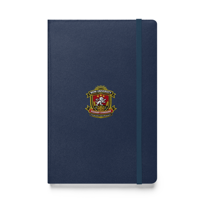 WOWU VisionaryLeadership badge Hardcover Notebook