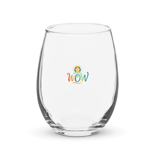 WOW Core logo Wine Glass