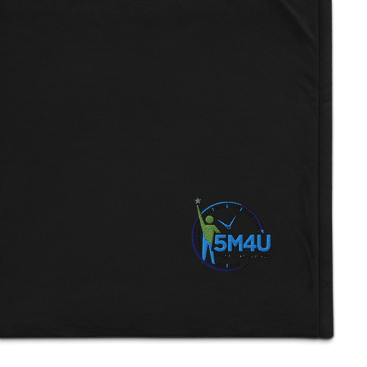 5M4U — 5 Minutes For You — Embroidered Sherpa Blanket