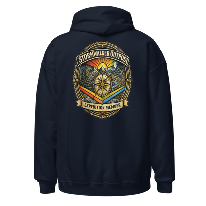Stormwalker Outpost — Scars Are Maps Hoodie — Back (Navy)