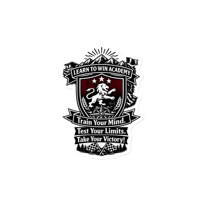 Learn To Win Academy | LTW TrainYourMind badge | Die-Cut Magnet