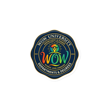 WOW University | WOWU DepartmentsDegrees medallion | Die-Cut Magnet