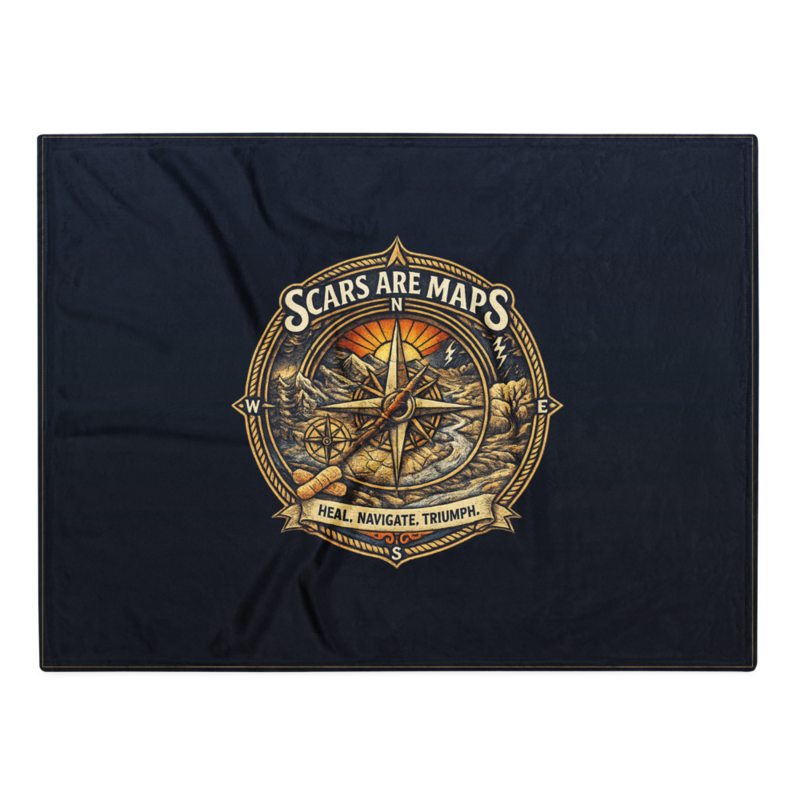 Stormwalker Outpost | Stormwalker ScarsAreMaps medallion | Throw Blanket
