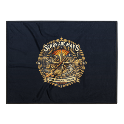 Stormwalker Outpost | Stormwalker ScarsAreMaps medallion | Throw Blanket