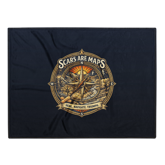 Stormwalker Outpost | Stormwalker ScarsAreMaps medallion | Throw Blanket