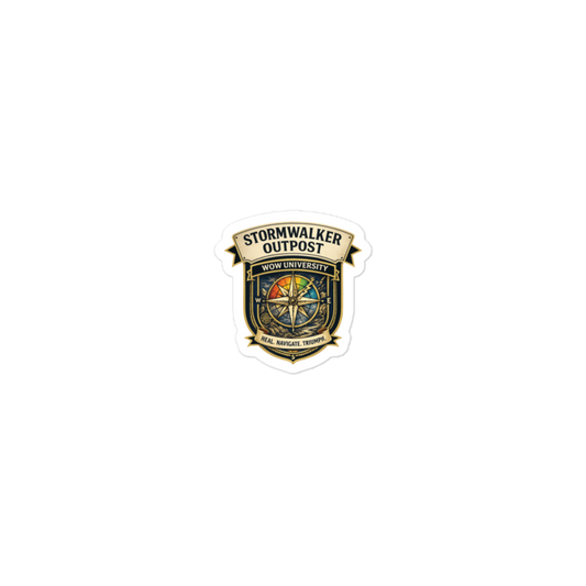 Stormwalker Outpost WOWU compass badge Kiss-Cut Stickers