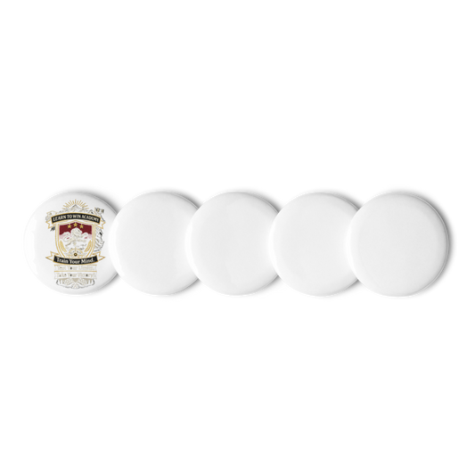 Learn To Win Academy | LTW Shield logo | Pin Buttons