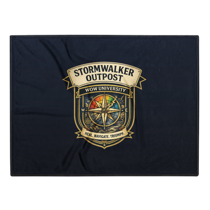 WOW University | Stormwalker Outpost WOWU compass badge | Throw Blanket