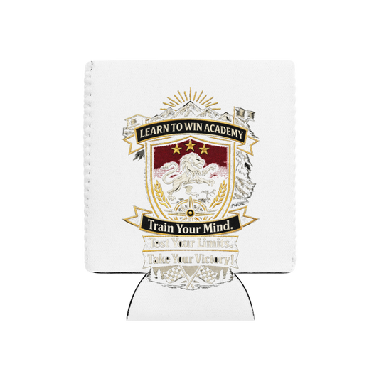 LTW Shield logo Can Cooler — Front