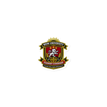 WOW University | WOWU VisionaryLeadership badge | Die-Cut Magnet