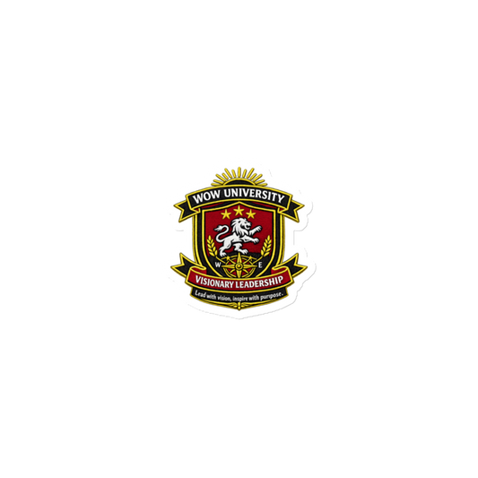 WOW University | WOWU VisionaryLeadership badge | Die-Cut Magnet