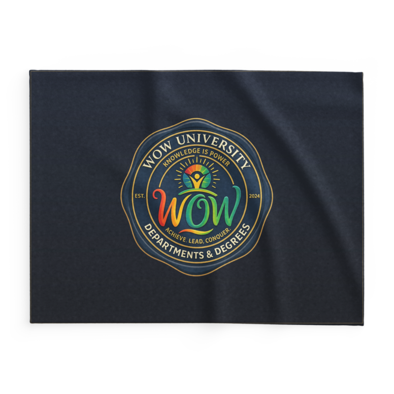 WOW University | WOWU DepartmentsDegrees medallion | Lightweight Summer Blanket
