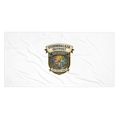 WOW University | Stormwalker Outpost WOWU compass badge | Beach Towel