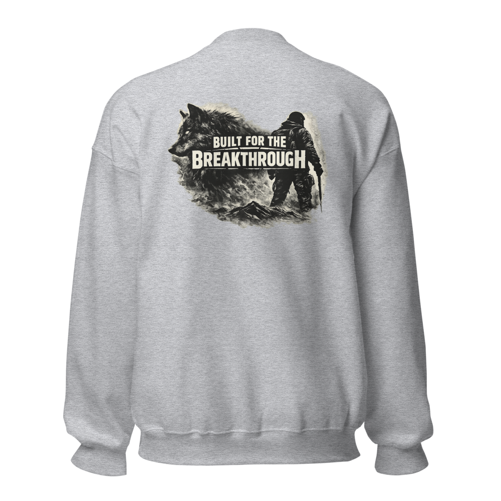 Stormwalker Outpost — Outpost Badge Crewneck — Back (Sport Grey)