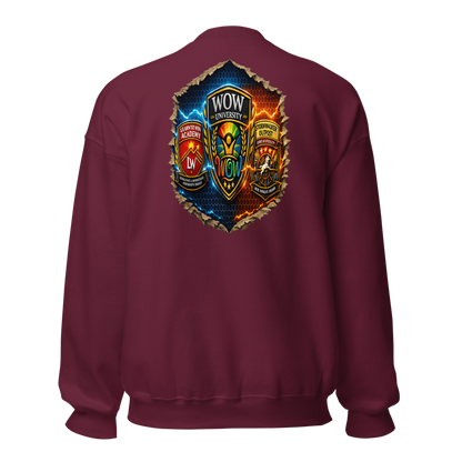 WOW University — Future-Ready Mindset Crewneck — Back (Maroon)