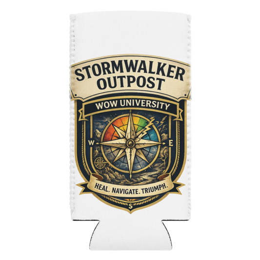 WOW University | Stormwalker Outpost WOWU compass badge | Can Cooler