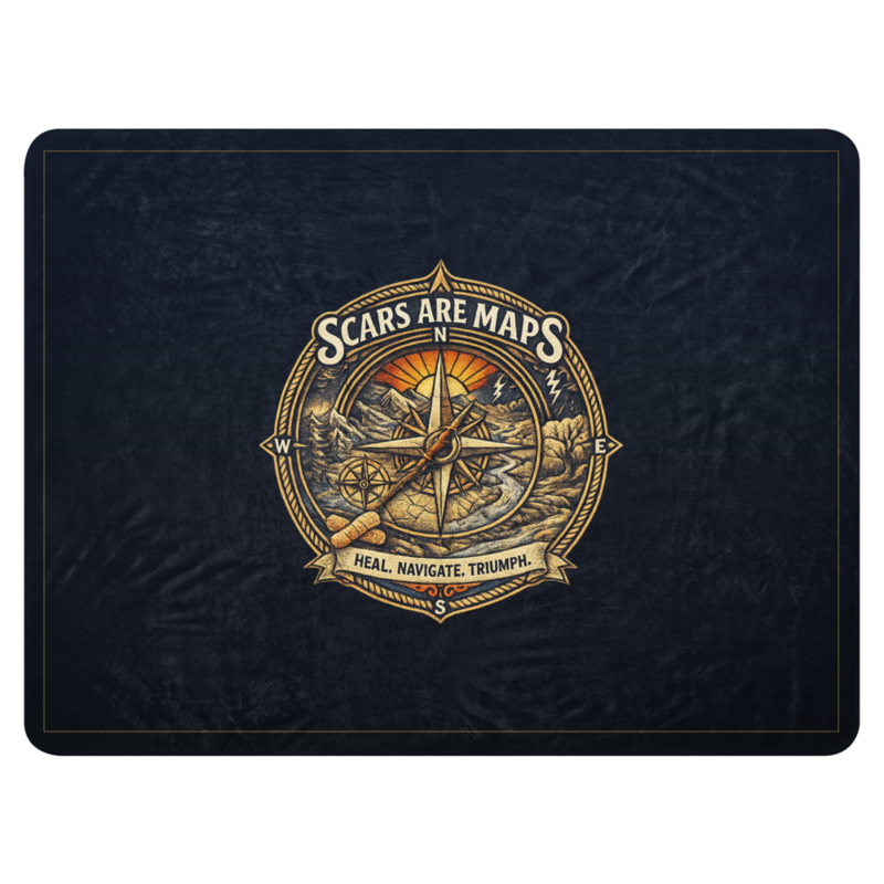 Stormwalker Outpost | Stormwalker ScarsAreMaps medallion | Sublimated Sherpa Blanket