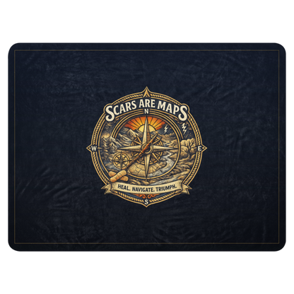 Stormwalker Outpost | Stormwalker ScarsAreMaps medallion | Sublimated Sherpa Blanket