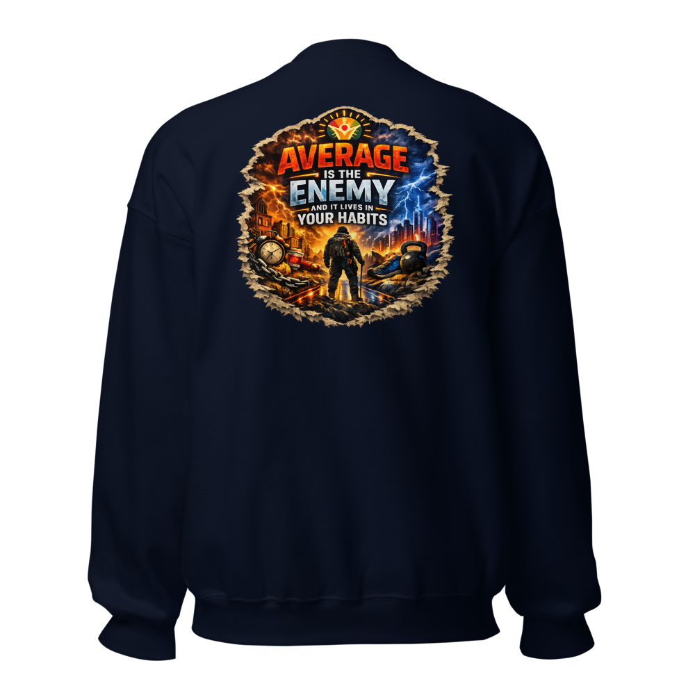 WOW University — Core Crewneck — Back (Navy)