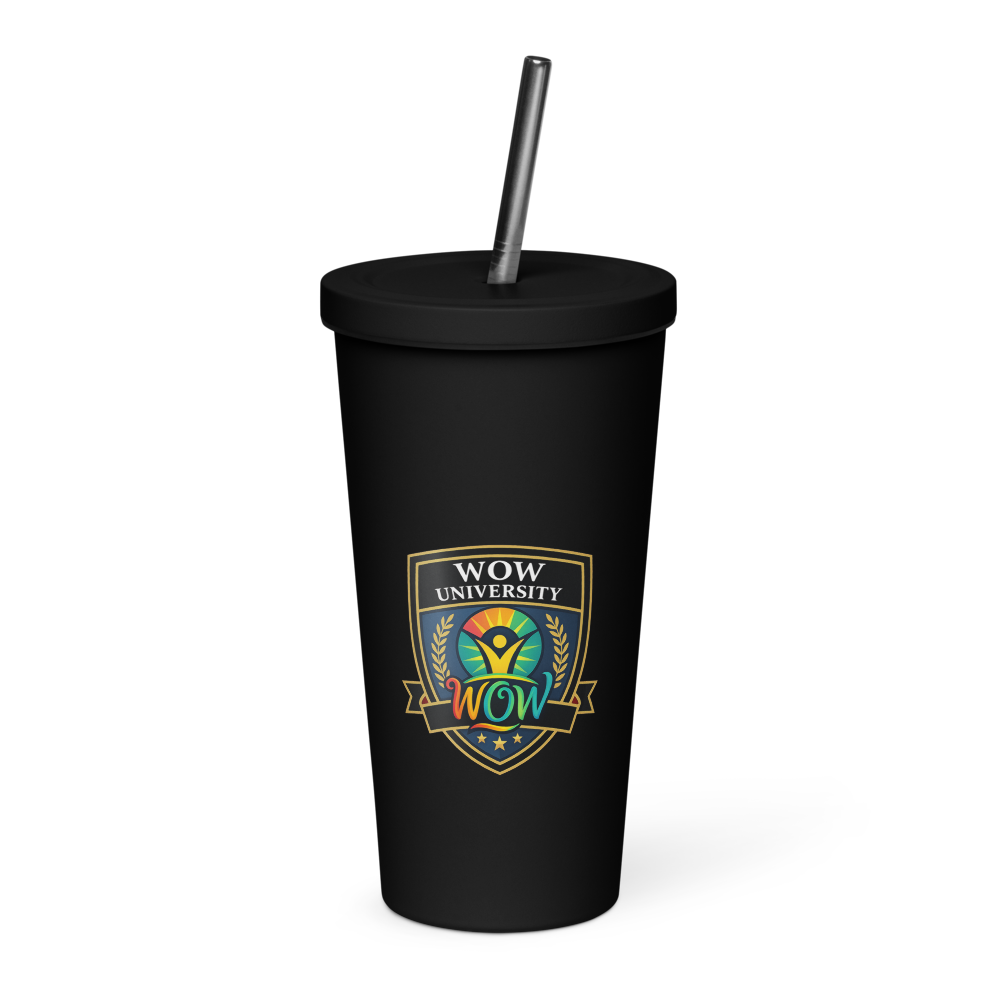 WOWU Core badge Insulated Tumbler — Front